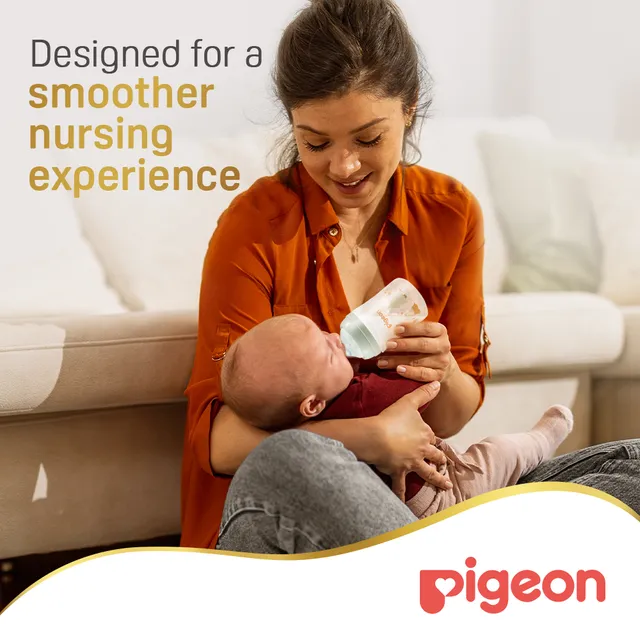 Pigeon Softouch Wide Neck Feeding Bottle Rabbit Design 160 ml