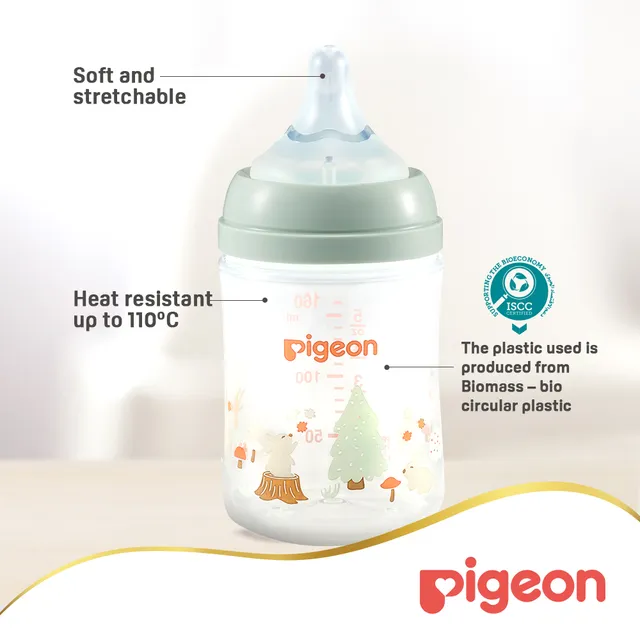 Pigeon Softouch Wide Neck Feeding Bottle Rabbit Design 160 ml
