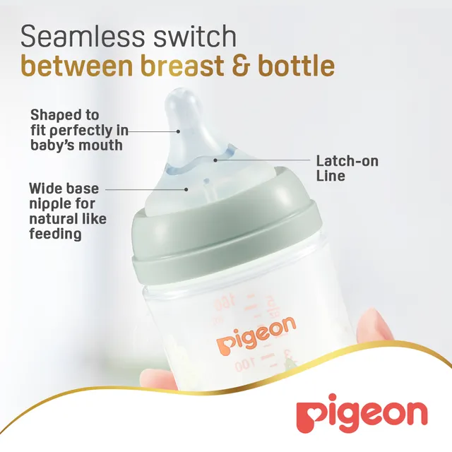 Pigeon Softouch Wide Neck Feeding Bottle Rabbit Design 160 ml