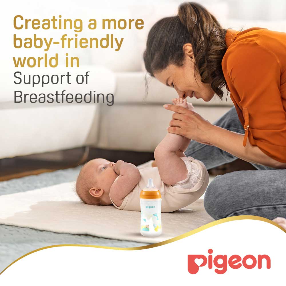 Pigeon Softouch Wide Neck Feeding Bottle Dolphin Design 240 ml