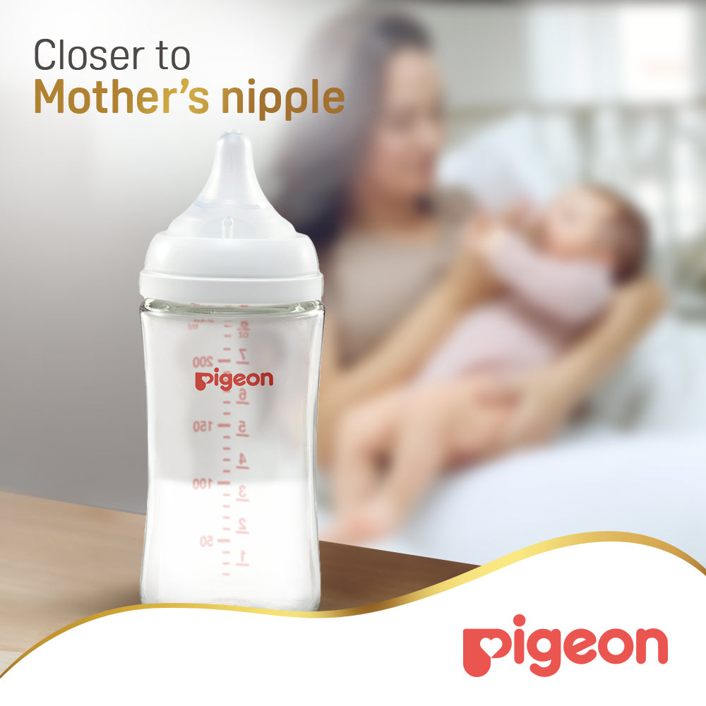 Pigeon Softouch Wide Neck Glass Feeding Bottle 240 ml