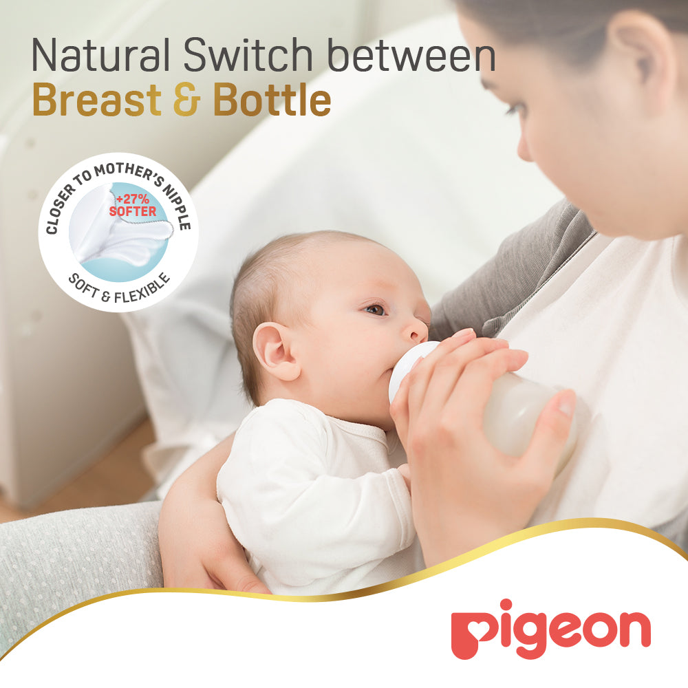 Pigeon Softouch Wide Neck Nipples Blister Pack S 2Pcs