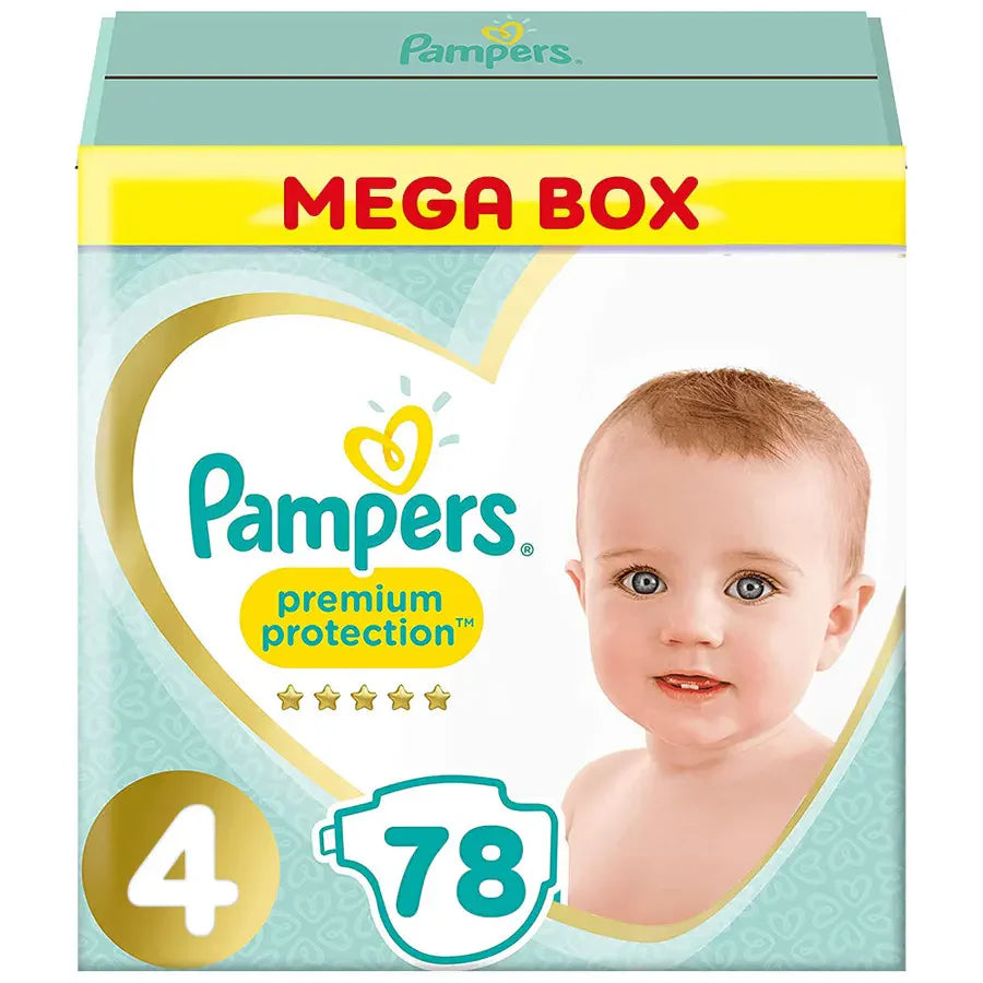 Pampers Premium Protection Diapers Size 4 -78  (Mega Box)