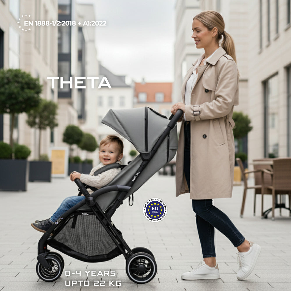 Neobreez Theta Auto Fold Compact Lightweight Travel Stroller Grey