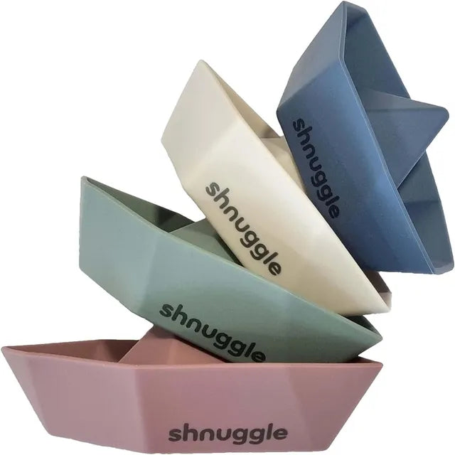 Shnuggle Stack and Sail Boat Bath Toys Multicolor 4 Pcs