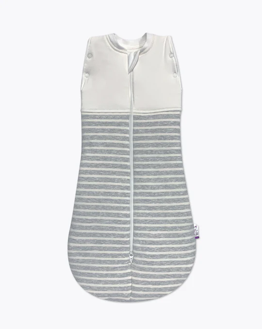 Sweet Dreamers Sleep Swaddle Bag Grey Stripe 2.5 Tog 3 to 12months