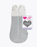 Sweet Dreamers Sleep Swaddle Bag Grey Stripe 2.5 Tog 3 to 12months