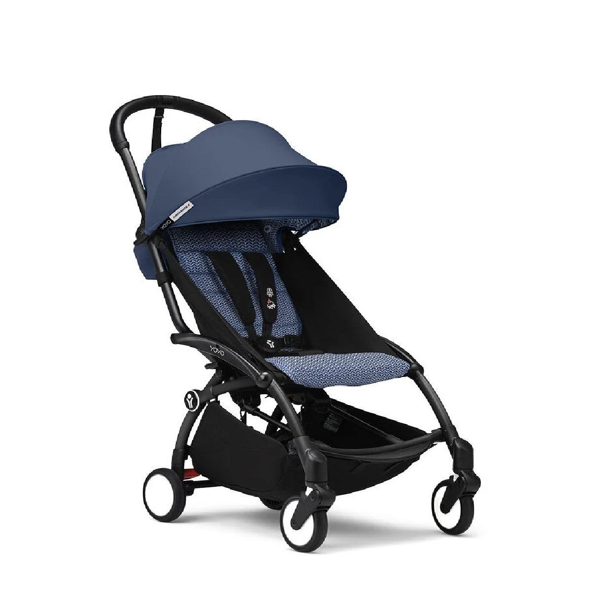 Stokke YOYO³ Frame Black With 6M+ color pack Air France Blue
