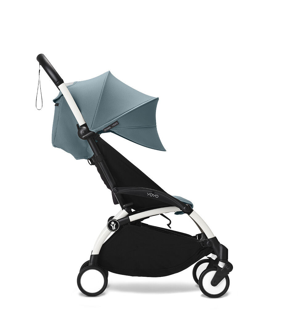 إطار Stokke YOYO³ أبيض مع عبوة ألوان 6 أشهر فأكثر باللون الأزرق المائي 