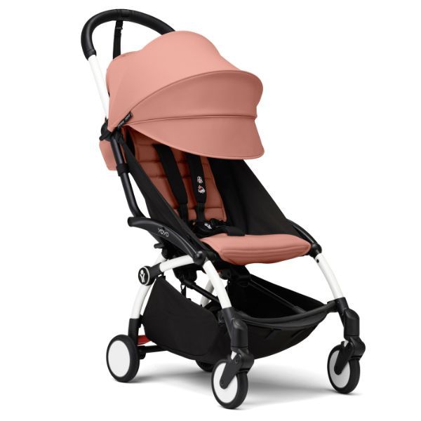 إطار Stokke YOYO³ أبيض مع عبوة ألوان 6 أشهر فأكثر باللون الزنجبيلي 