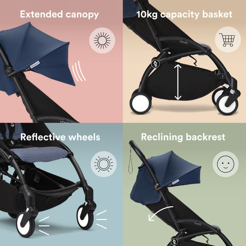 إطار Stokke YOYO³ أبيض مع عبوة ألوان زيتونية للأطفال من عمر 6 أشهر فما فوق 