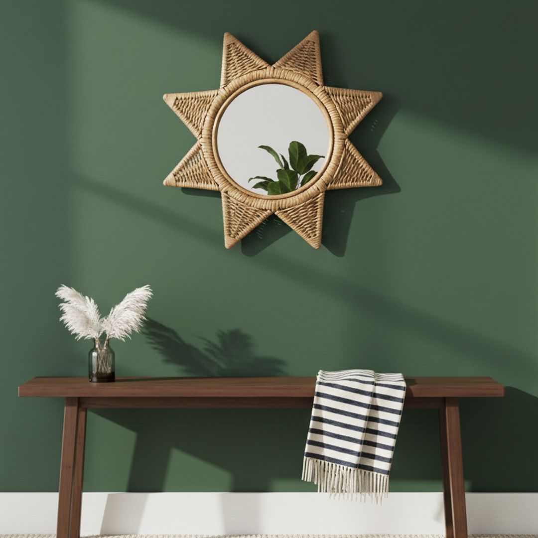 Cuddle Bintang Rattan Mirror