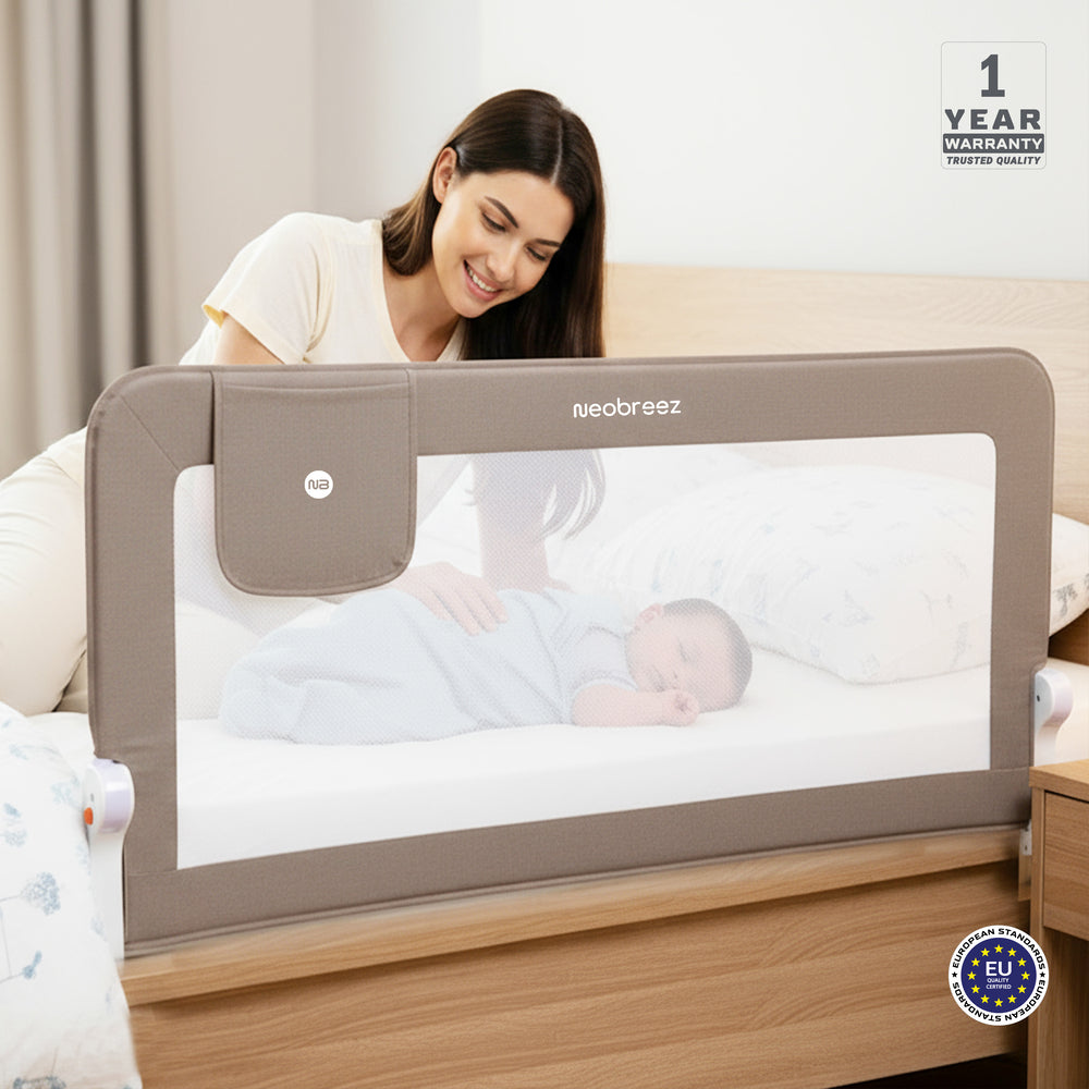 Neobreez Nexx Foldable Safety Bed Rail For Child Beige