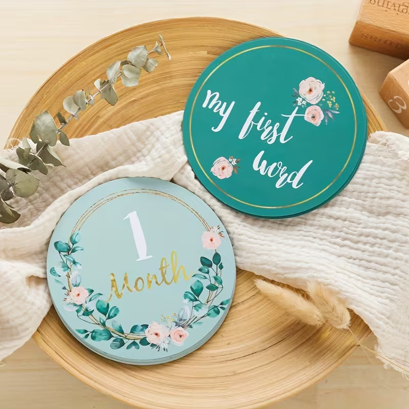 Turquoise Milestone Cards 17Pcs