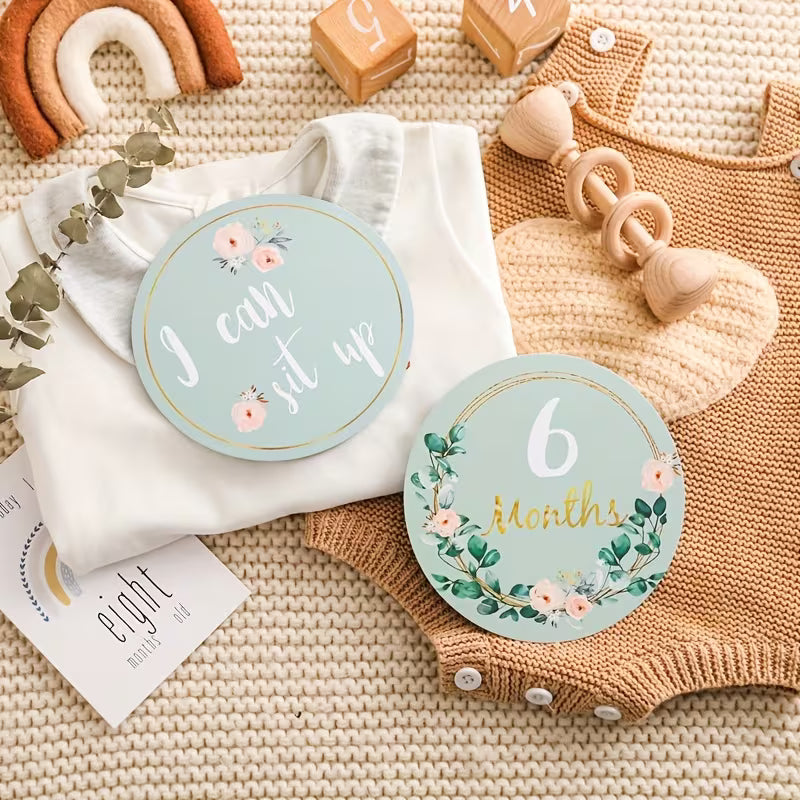 Turquoise Milestone Cards 17Pcs