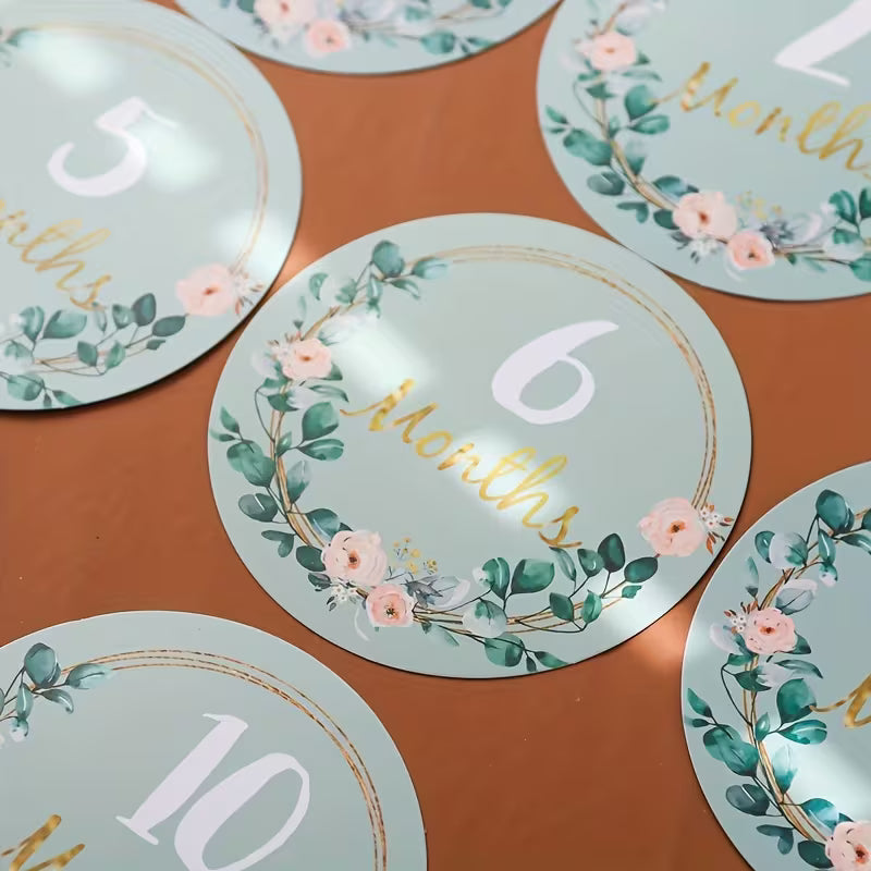 Turquoise Milestone Cards 17Pcs