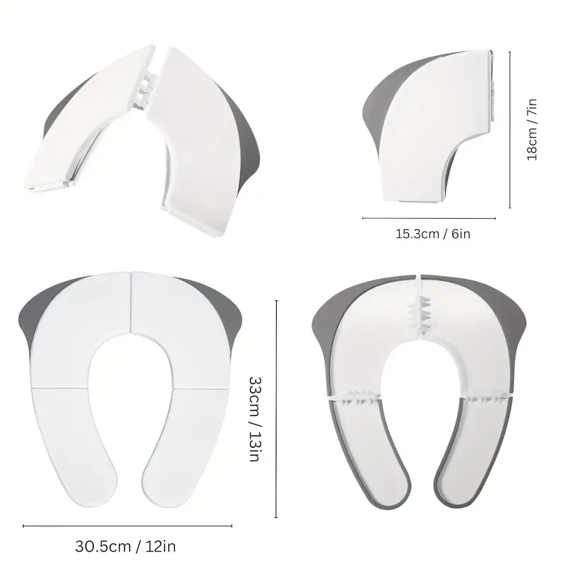 Kids Foldable Travel Potty Training Seat Grey
