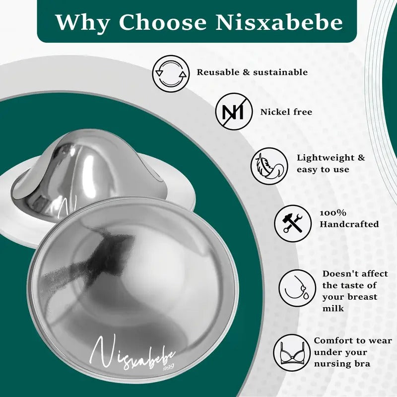 Silver Plated Nursing Cups with Silicone Rings