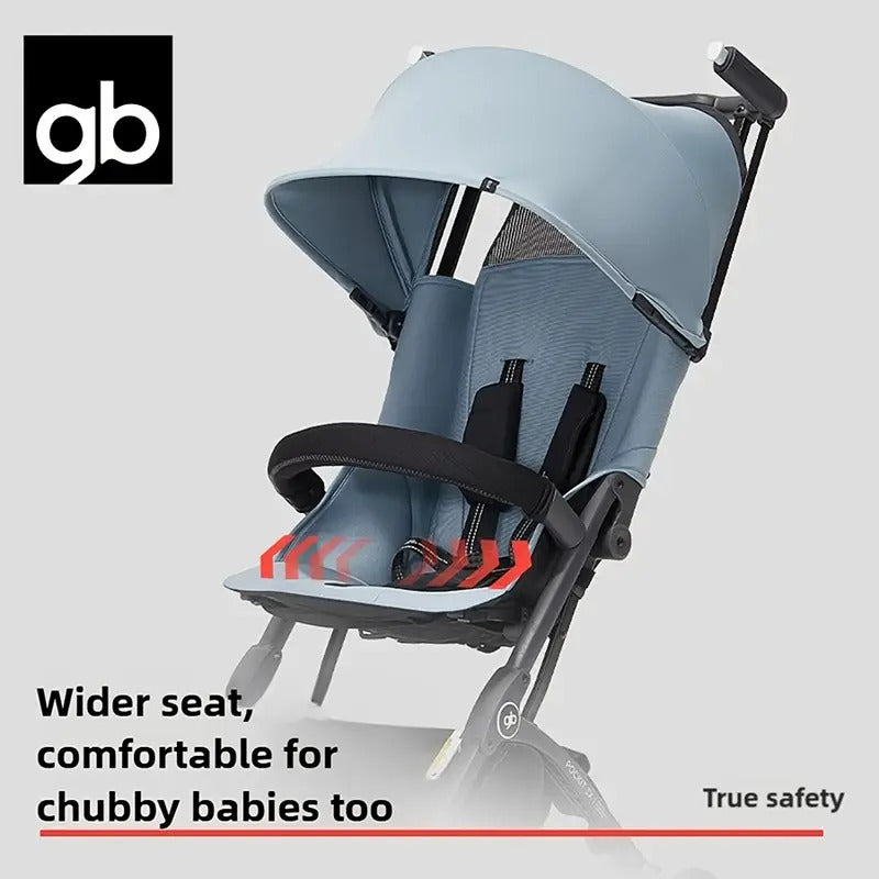 Gb Pockit 3H All Terrain Ultra Light Baby Stroller Compact Size All Terrain Stroller Blue