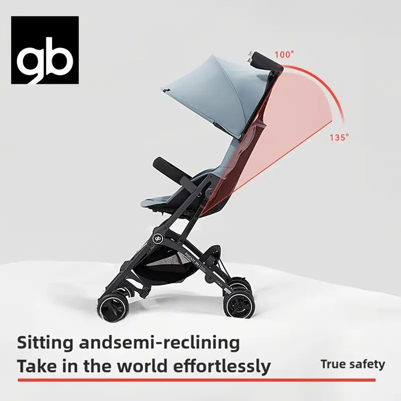 Gb Pockit 3H All Terrain Ultra Light Baby Stroller Compact Size All Terrain Stroller Blue