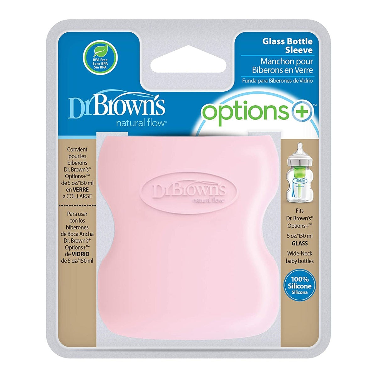 5 Oz / 150 Ml Wide-Neck Glass Bottle Sleeve - Pink