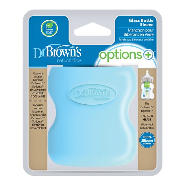 Dr Browns 5oz Glass Bottle Sleeve Blue