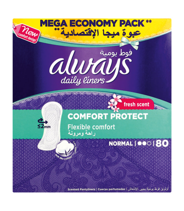 Always DreamZzz Xtra Protection Long Daily Liners Scented 80pcs