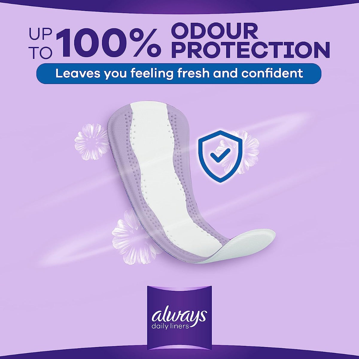 Always DreamZzz Daily Liners Extra Protect Pantyliners Large 48+20 Count