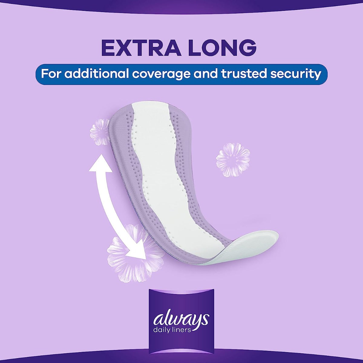 Always DreamZzz Daily Liners Extra Protect Pantyliners Large 48+20 Count