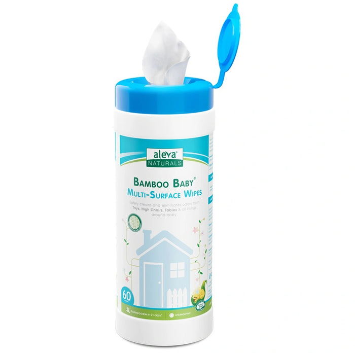 Aleva Naturals Bamboo Baby Multi Surface Wipes 60pcs