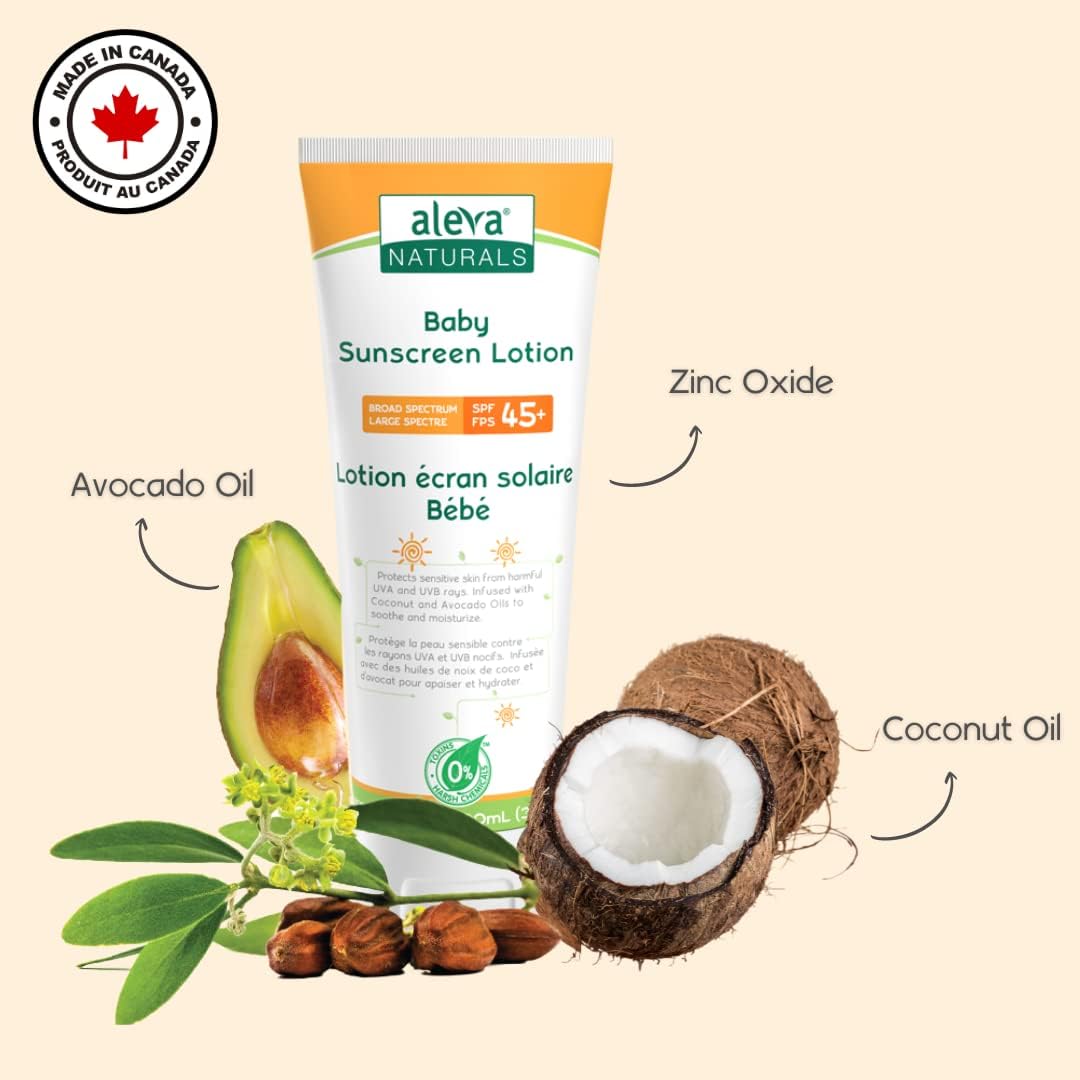 Aleva Naturals Baby Sunscreen SPF 45+ Lotion 100ml