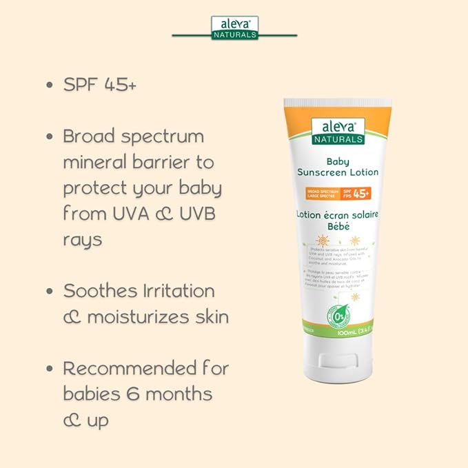 Aleva Naturals Baby Sunscreen SPF 45+ Lotion 100ml