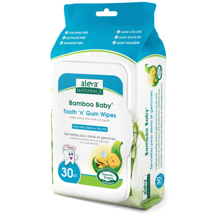 Aleva Naturals Bamboo Baby Specialty Tooth & Gum Wipes 30pcs