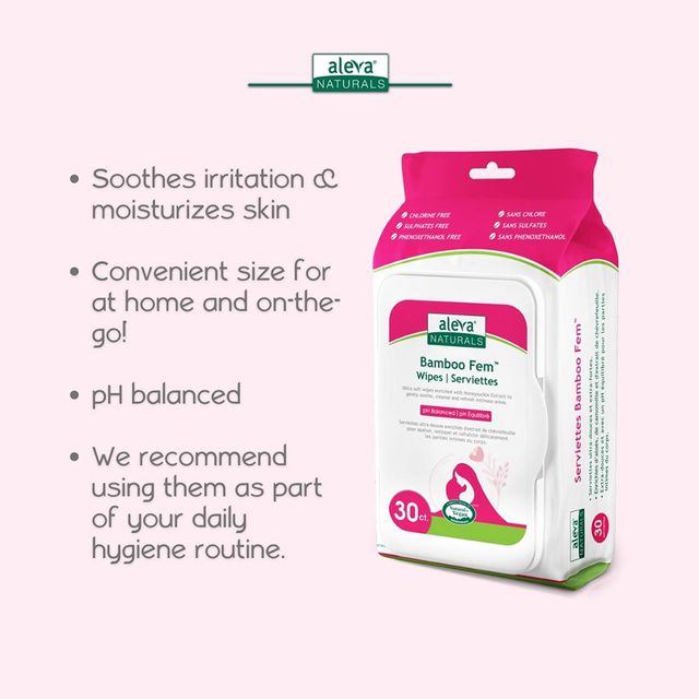 Aleva Naturals Maternal Care Bamboo Fem Wipes 30pcs