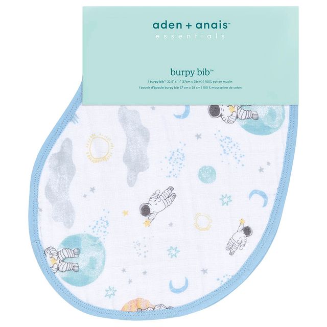 مريلة أطفال من قماش موسلين من Aden + Anais Essentials بتصميم مستكشفي الفضاء