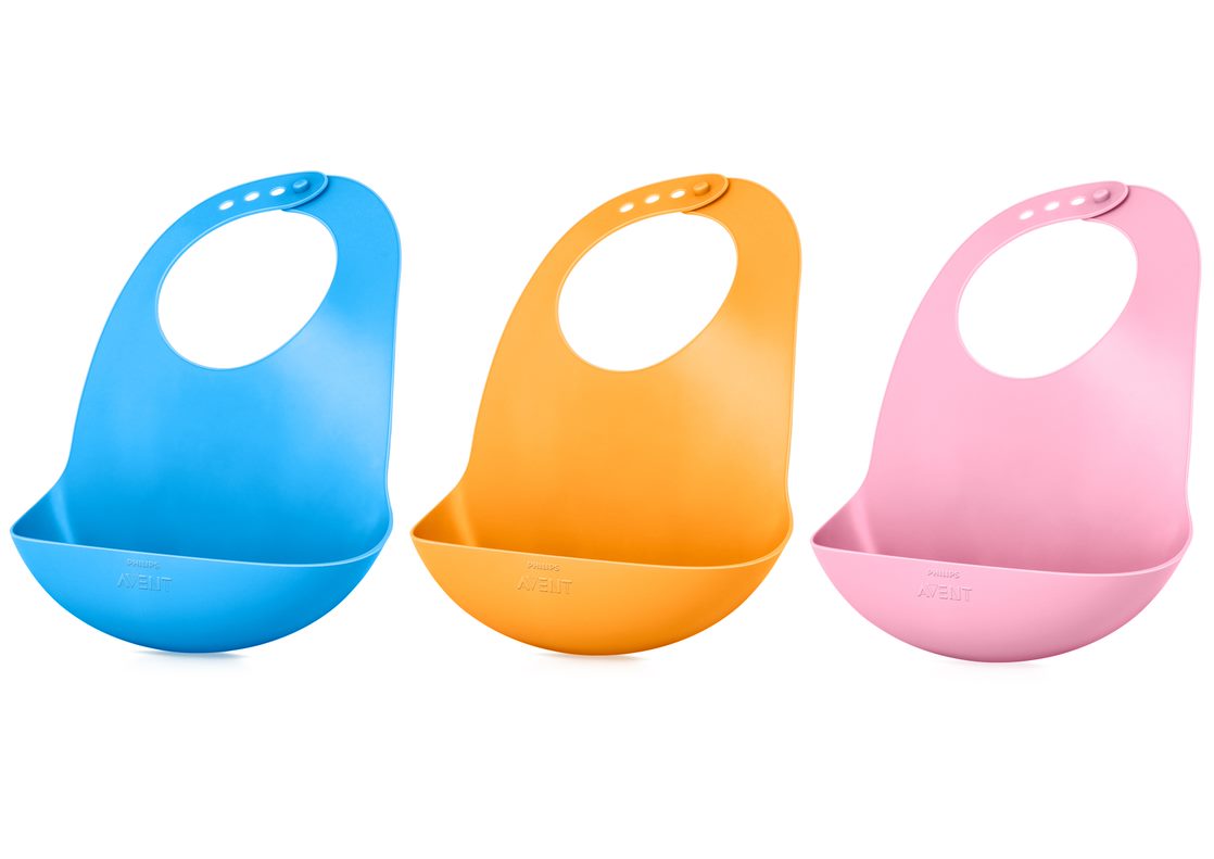 Philips Avent Feeding Bib Mixed Colour (Sold Separately Subjected To Availability)