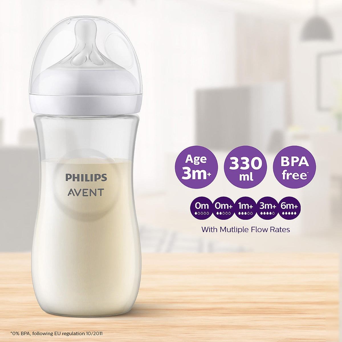 Philips Avent Natural 3.0 Feeding  Bottle 330ml