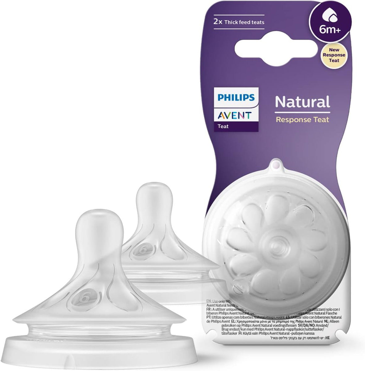 Philips Avent Natural 3.0 Feeding Teats Thick Feed 2pcs