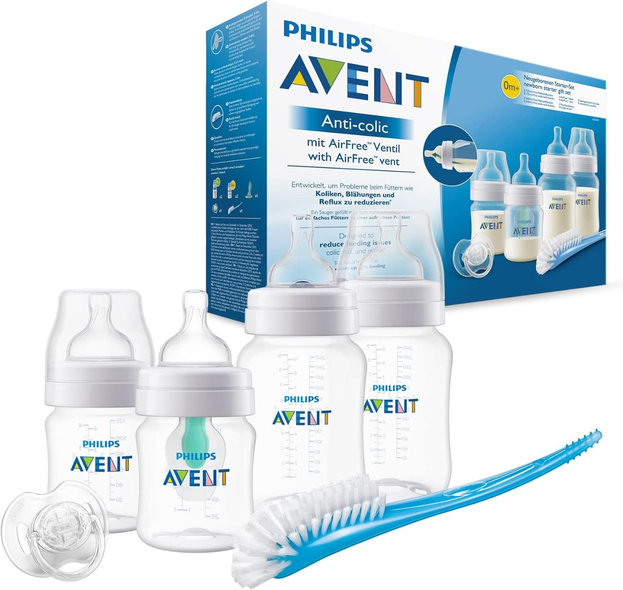 Avent Anti Colic with AirFree Vent Blue Gift Set New Born