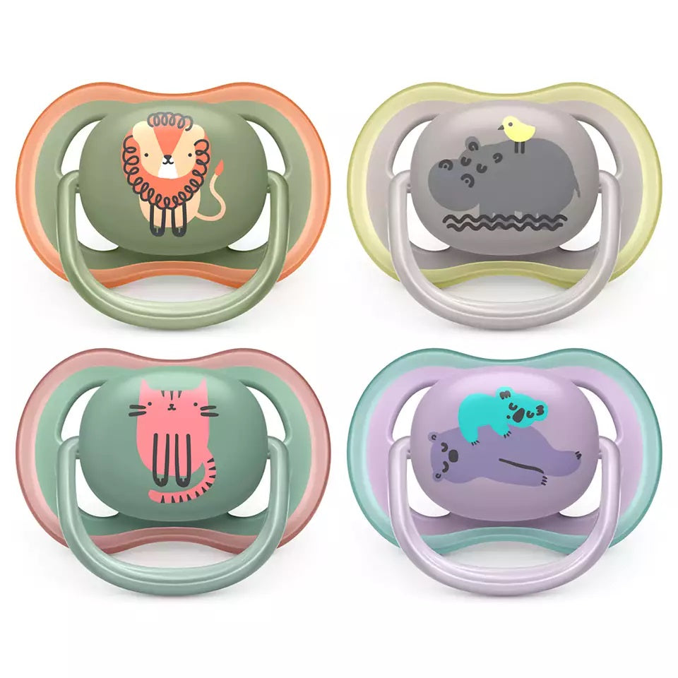 Avent Ultra Air Soother Pacifier Decoreted 6 months to 18 months 2pcs Pack (Sold Separately Subject to Availability)