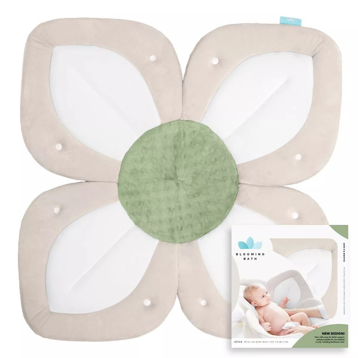 Blooming Bath Lotus with Snaps Cream White Olive
