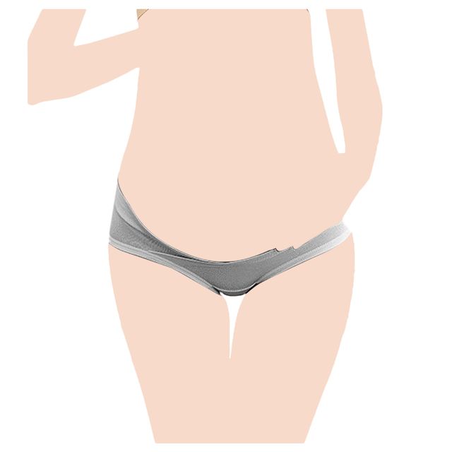 Blooming Blossom Low Waist Cotton Seamless Maternity Briefs Grey