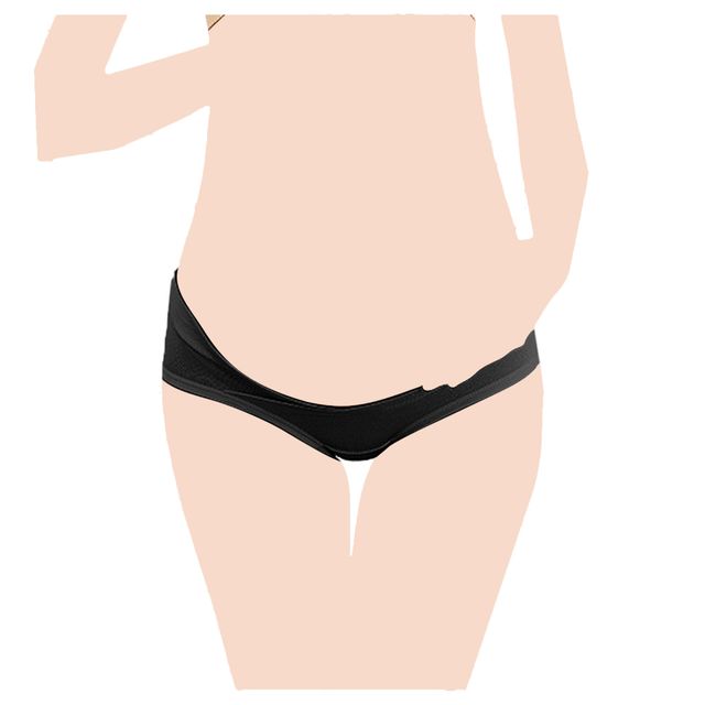 Blooming Blossom Low Waist Cotton Seamless Maternity Briefs Black