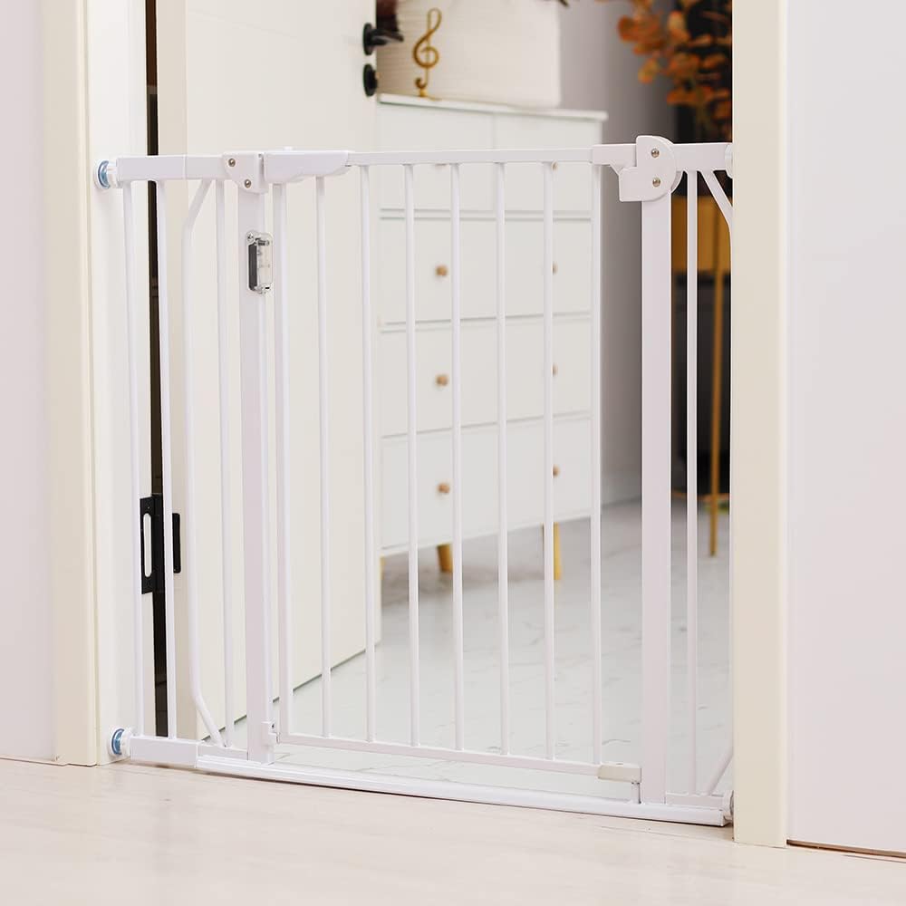 Baby Safe Metal Safety  LED Gate  20cm Extension - White