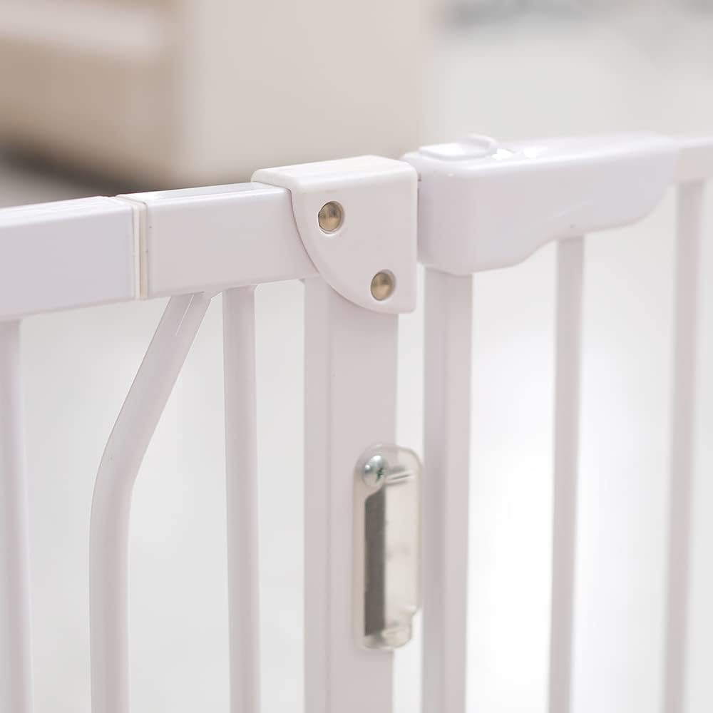 Baby Safe Metal Safety  LED Gate  20cm Extension - White