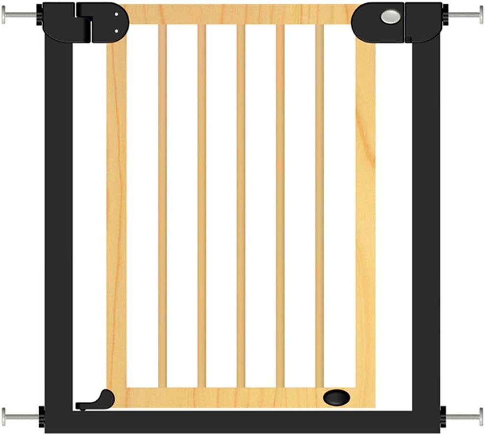 Baby Safe Wooden Safety Gate 14cm Black Extension - Natural Wood