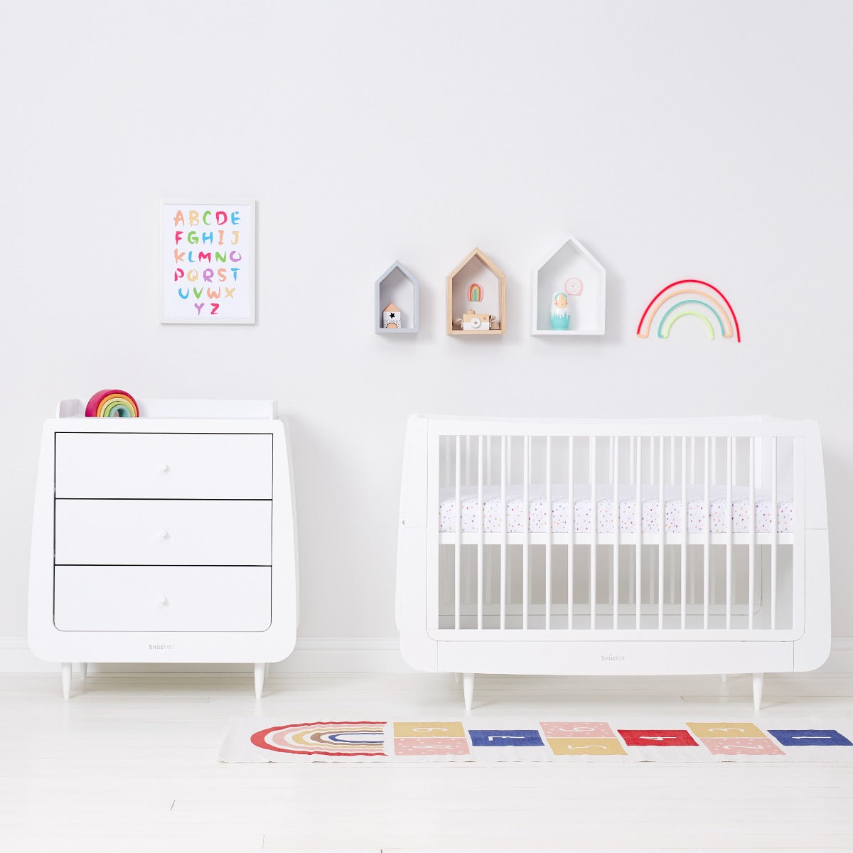 Snuz  Pod Cot & Cot Bed Fitted Sheet Pack Of 2 Colour Spots