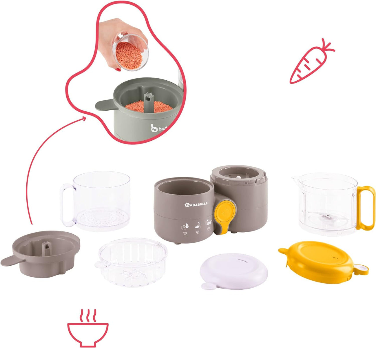 Badabulle B Easy 4 in 1 Baby Food Processor