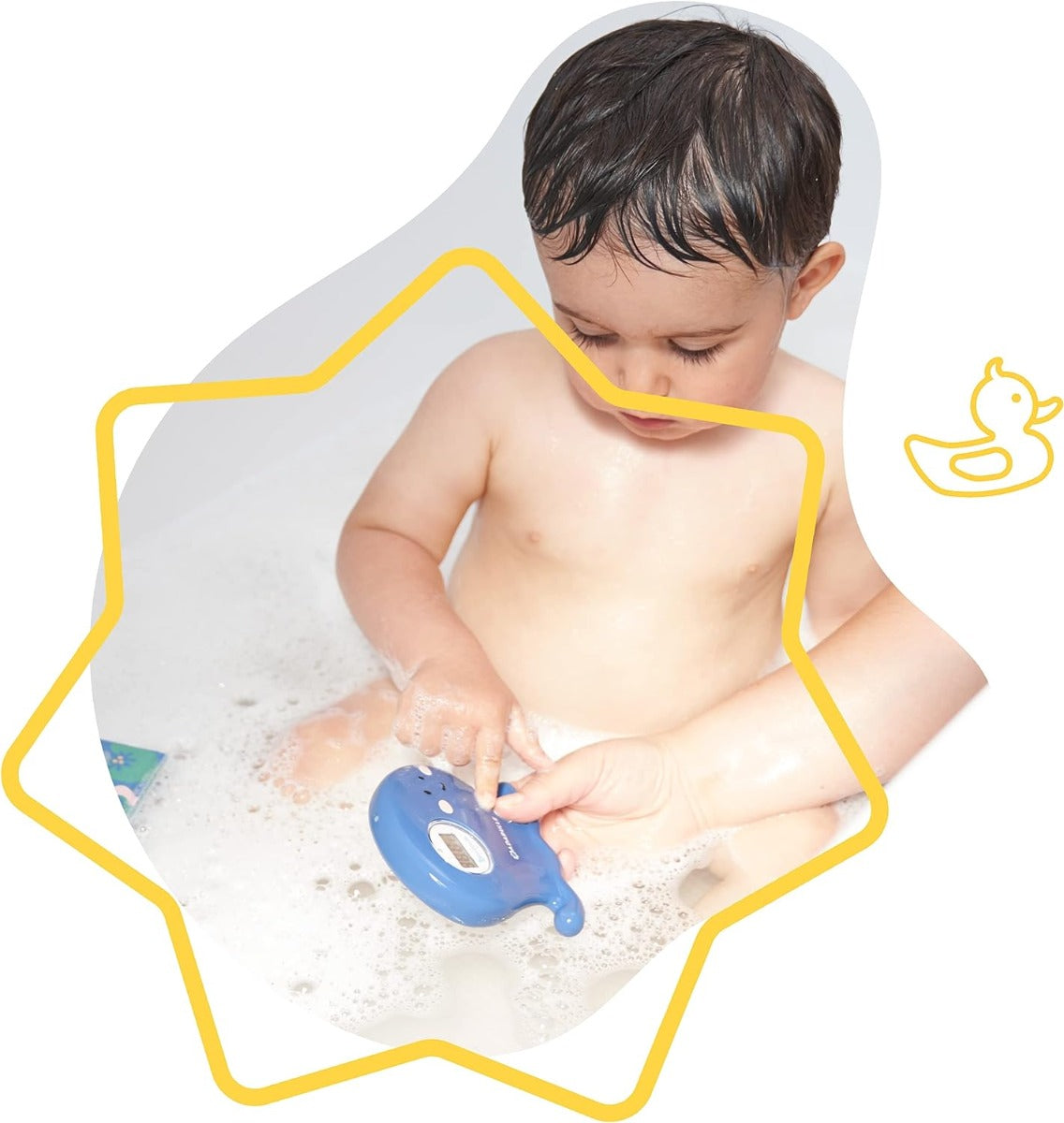 Badabulle Digital Baby Bath Thermometer Blue Octopus