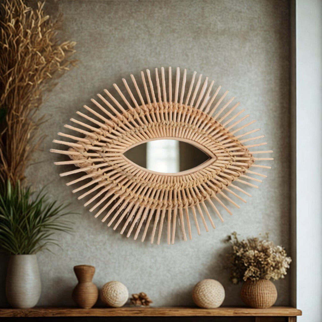 Cuddle Mata Rattan Mirror